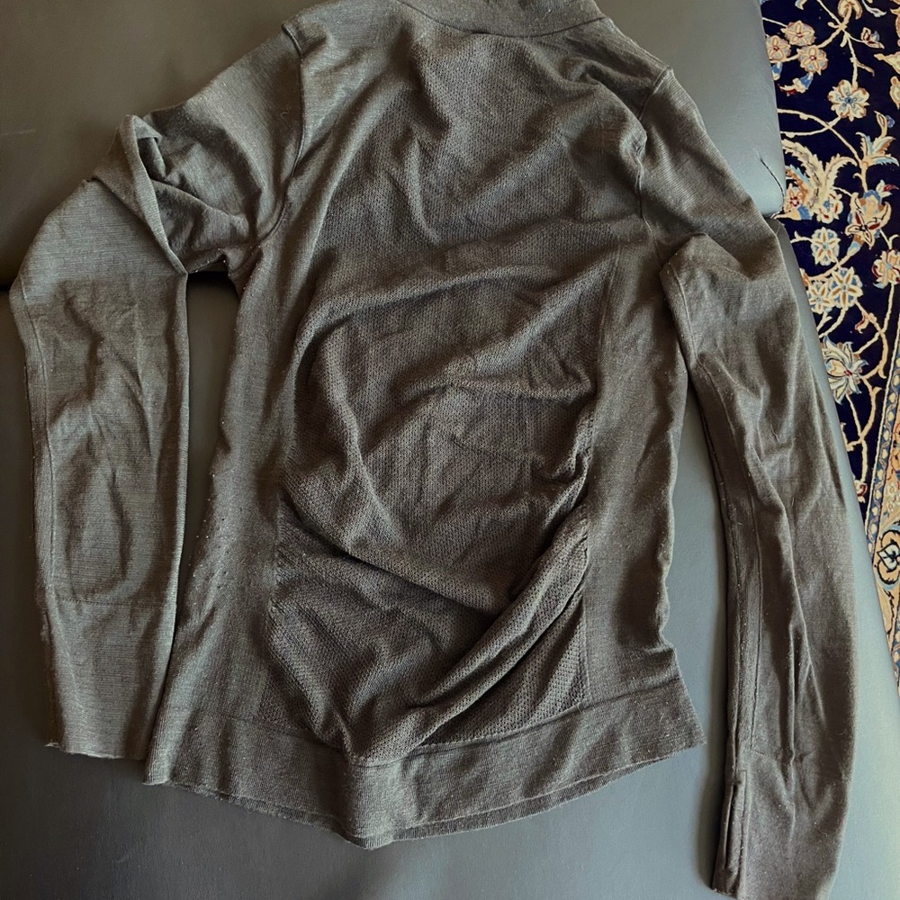 Athleta Foresthill merino wool top M